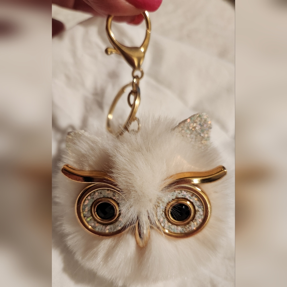 OWL PUFF Key Chain NWOT